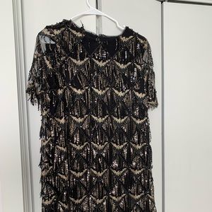 Black & Gold 20's Shift Dress
